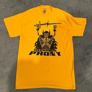 PHONY (aka Neil Berthier) yellow band shirt, size medium
